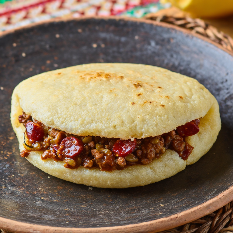 Arepa de Pastel de Carne Murciano
