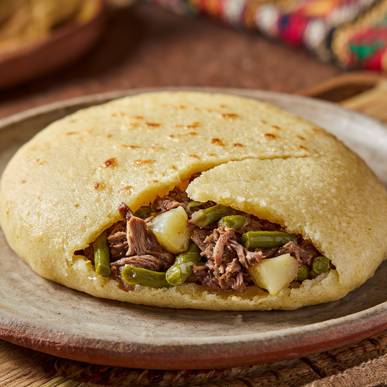 Arepa Gallega de Lacón con Grelos