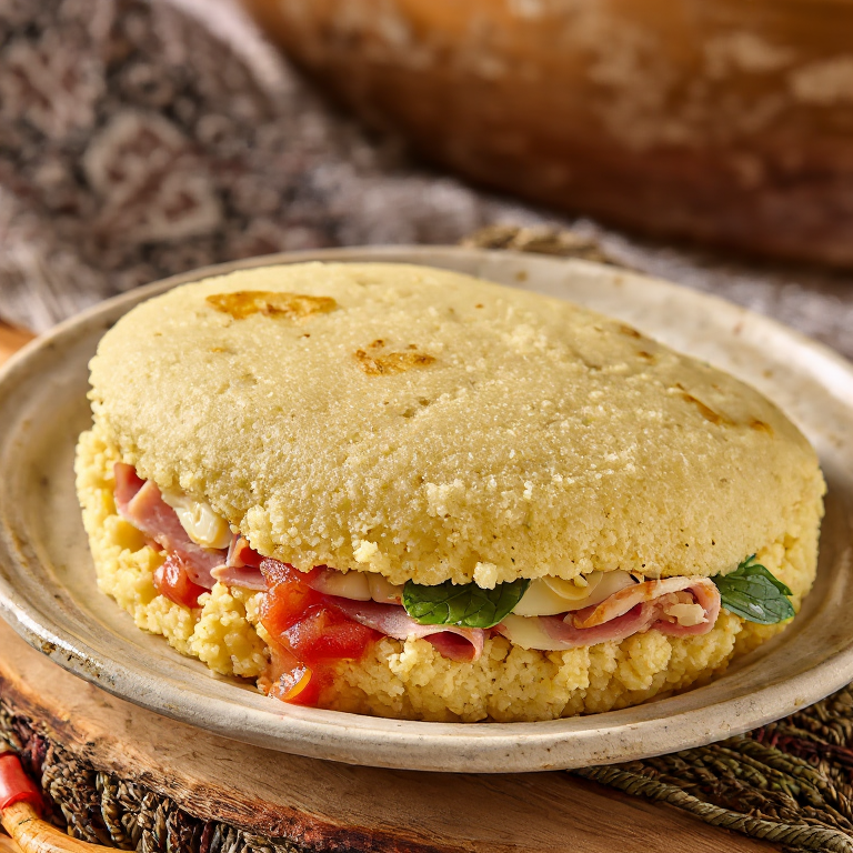 Arepa de Salmorejo Andaluz