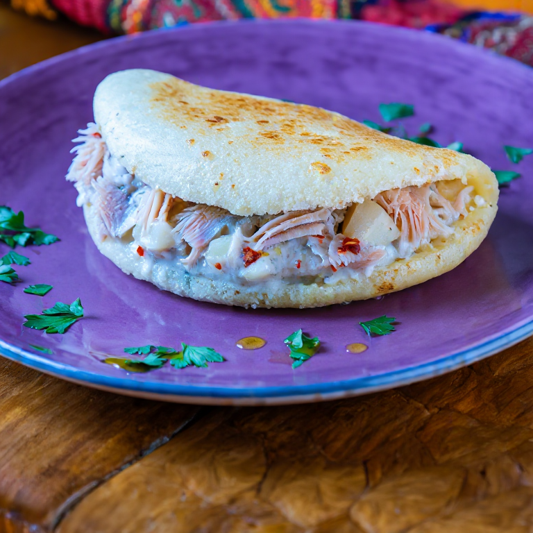 Arepa de Ajo Arriero (Estilo Requena)