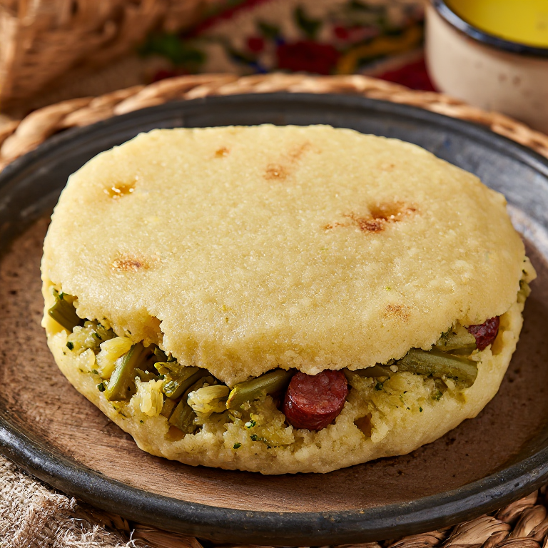 Arepa de Caldo Gallego