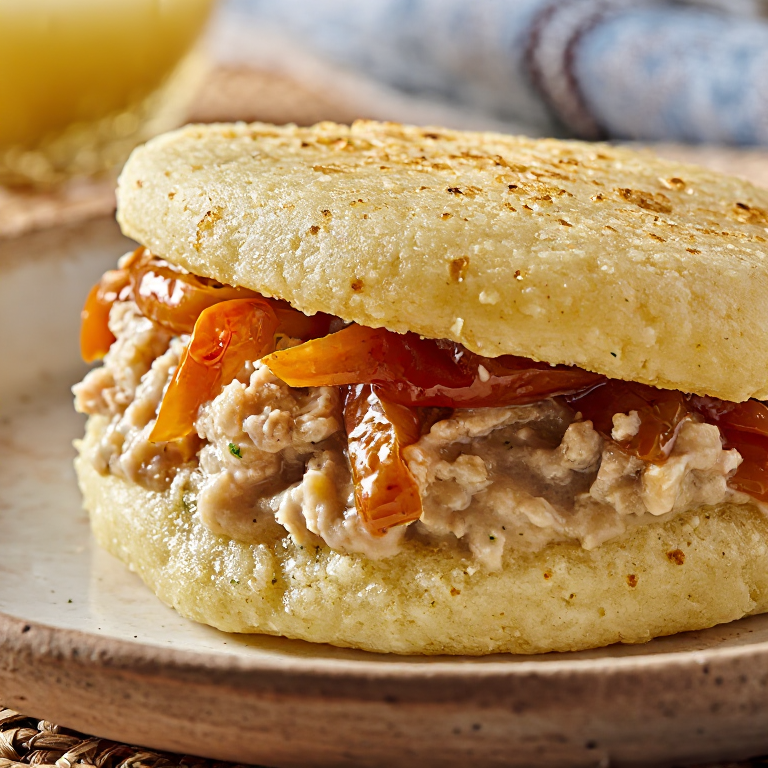 Arepa de Bacalao y Pimiento del Piquillo al Estilo Navarro