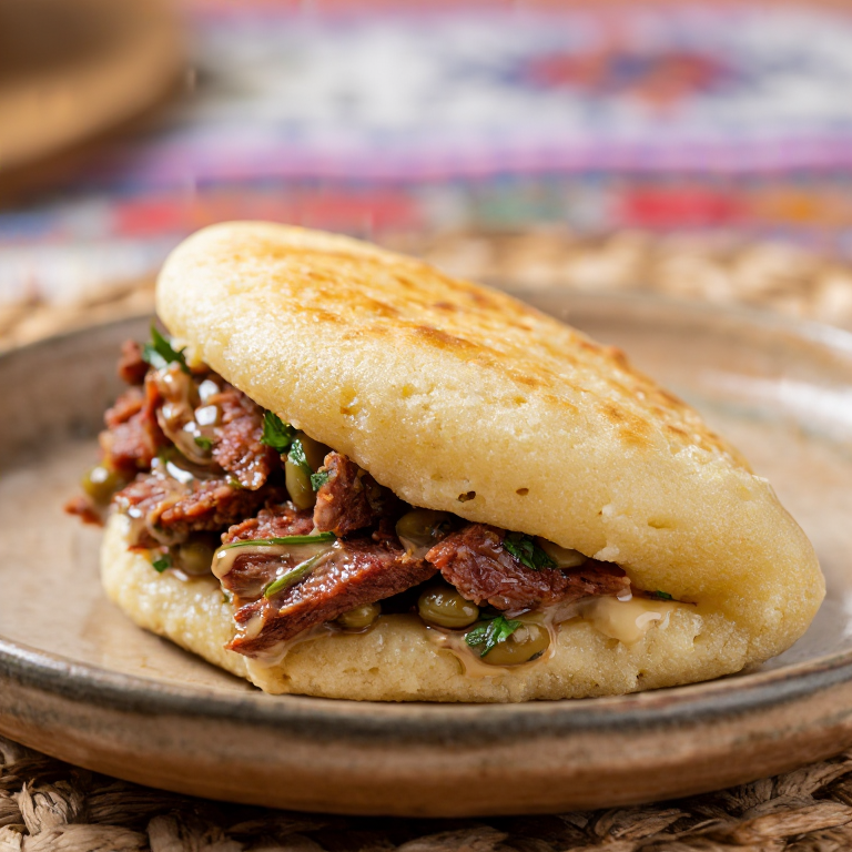 Arepa de Butifarra con Mongetes