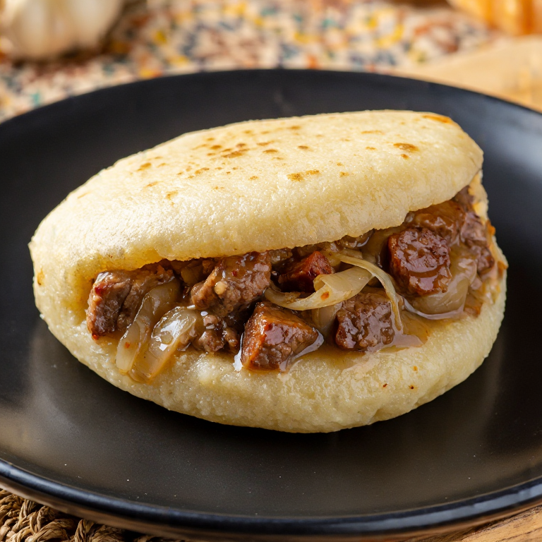 Arepa Rellena de Judiones de la Granja