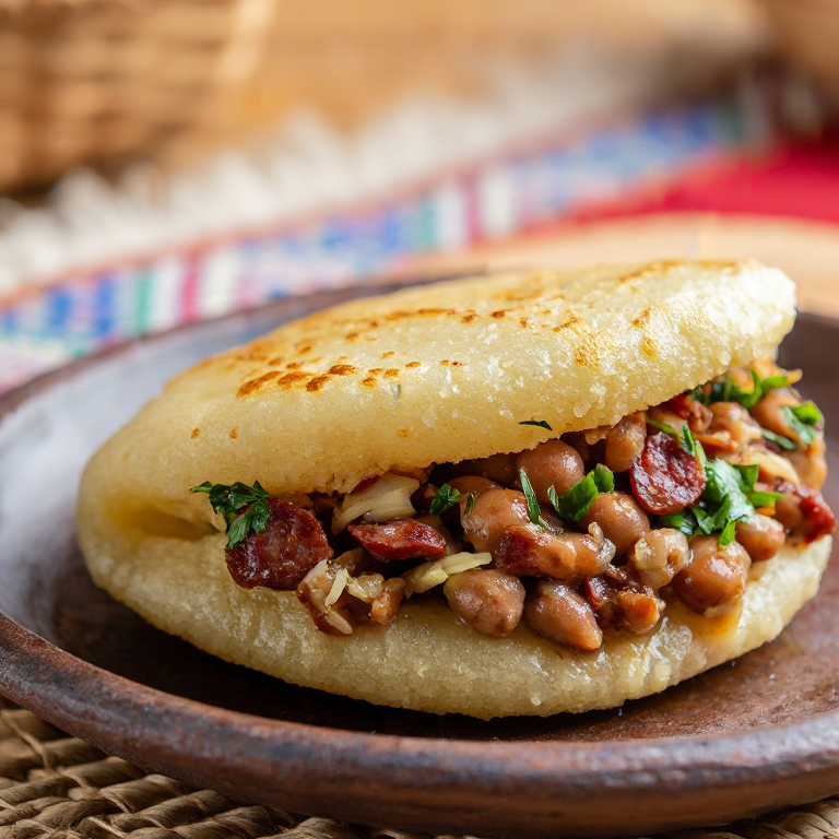Arepa Rellena de Cocido Leonés