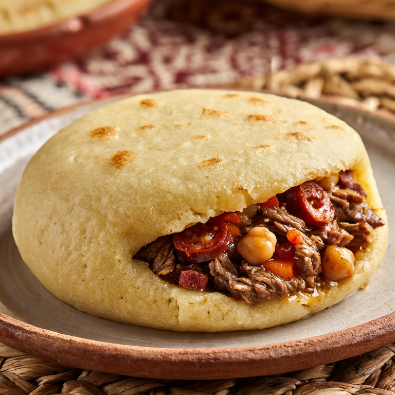 Arepa de Cocido Madrileño: Un abrazo de tradición en cada bocado