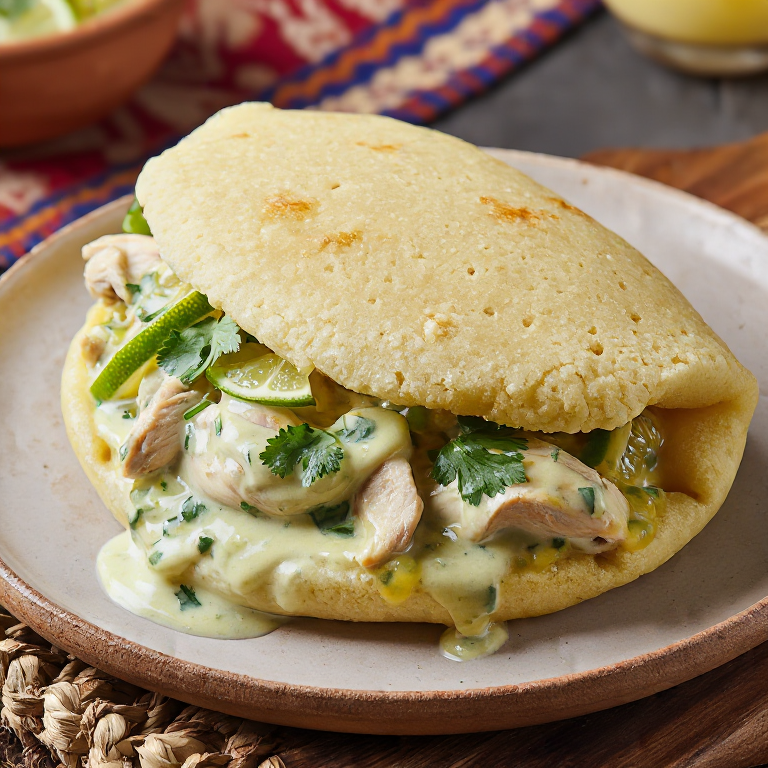 Arepa de Curry de Pollo de Sri Lanka