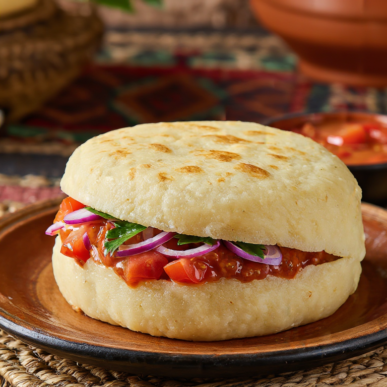 Arepa Sudaní (Arepa con Ful Medames)