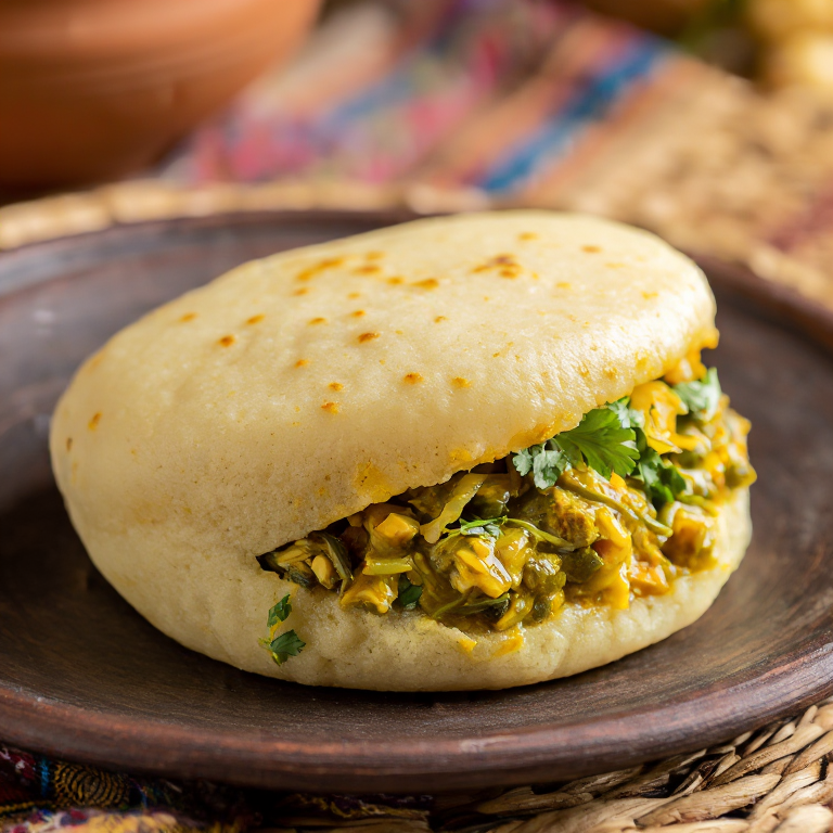 Arepa Saoto: Arepa Relleno Estilo Surinamés