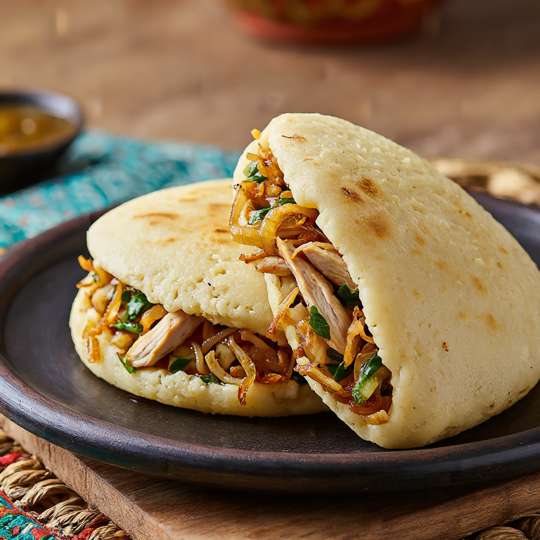 Arepa Reina de Bami Surinamés