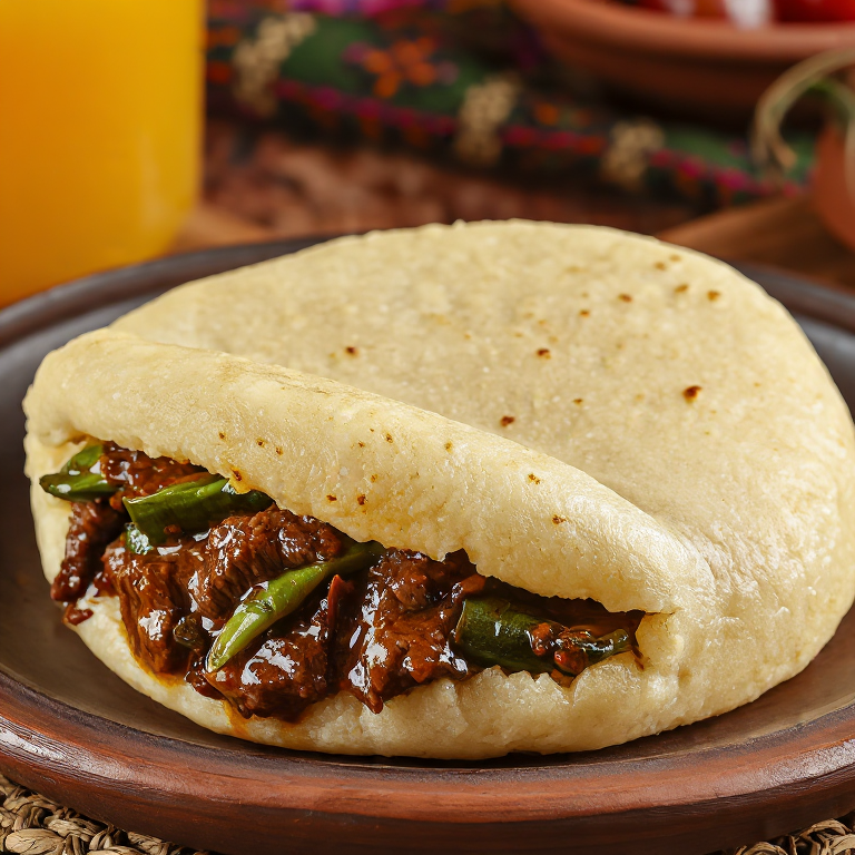 Arepa Rellena de Estofado Swazi