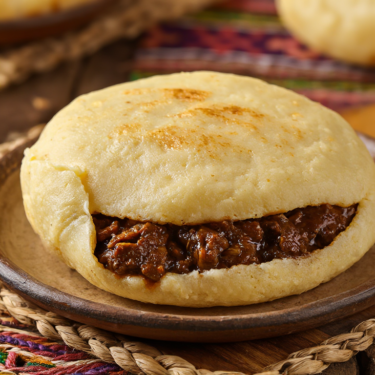Arepa Rellena de Estofado Swazi de Res