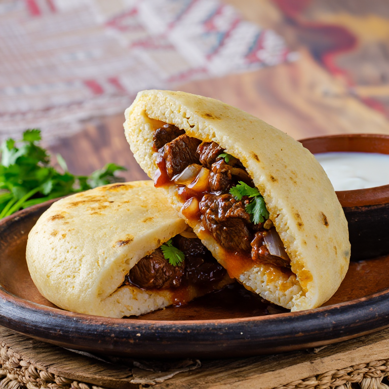Arepa Rellena de Estofado Swazi (Sitfubi)