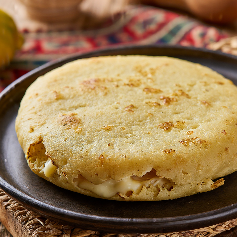 Arepa de Fondue Suiza (Swiss Cheese Fondue Arepa)