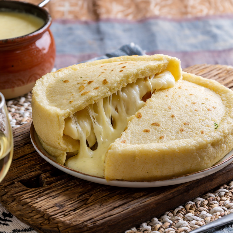 Arepa de Fondue Suiza