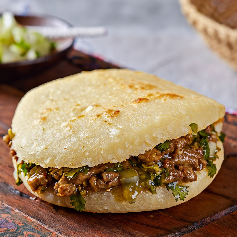 Arepa de Ternera Estofada Taiwanesa (Estilo Banqiao)