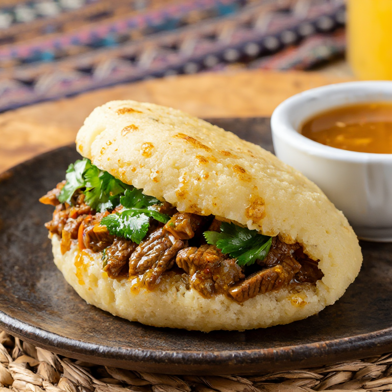Arepa de Res Estilo Taiwanés