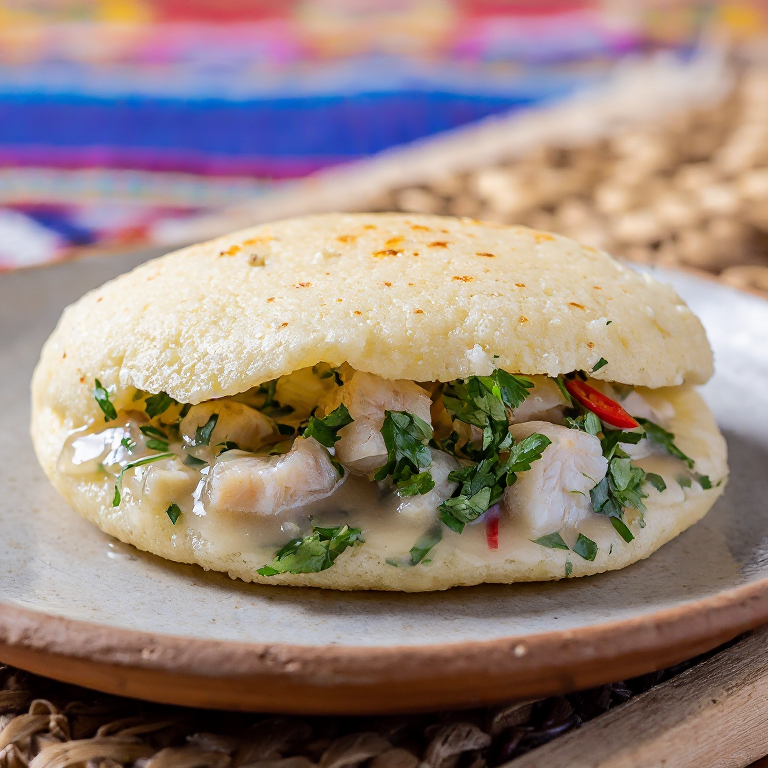 Arepa de Mchuzi wa Samaki (Arepa de Pescado al Curry de Coco Tanzano)