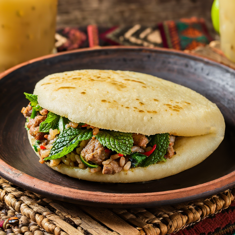 Arepa de Laab Thaï (Laab Arepa)
