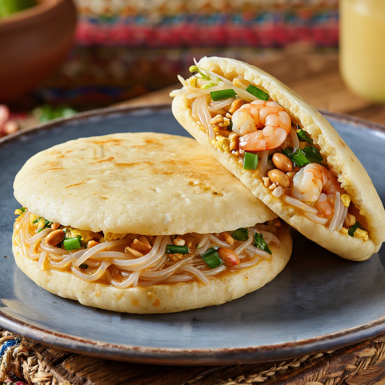Arepa Pad Thai: Fusión Tailandesa