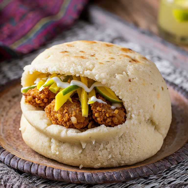 Conch Fritter Arepa (Bahamian Fusion)