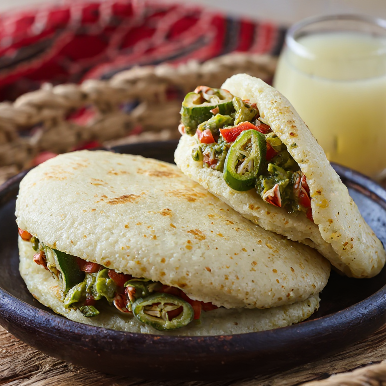 Arepa de Callaloo y Cangrejo al Curry (Trinidad Style)