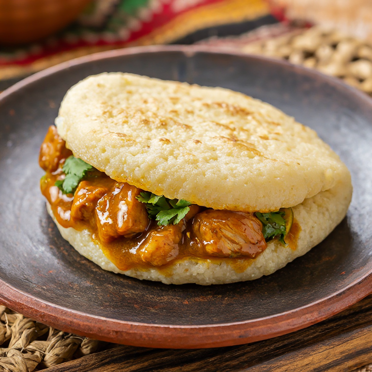 Arepa de Curry de Pollo Trinitense