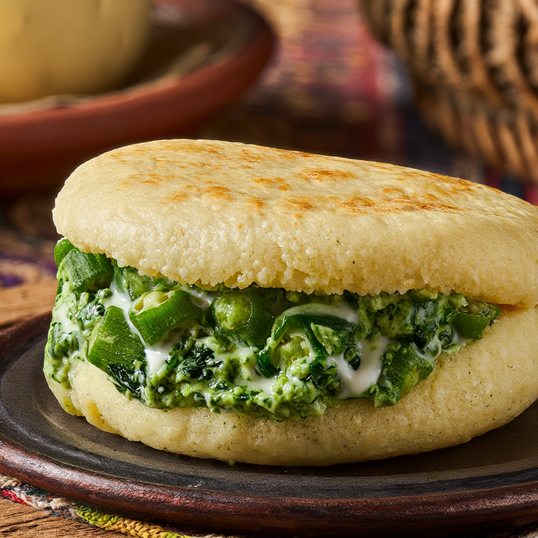 Arepa Trinitaria de Callaloo