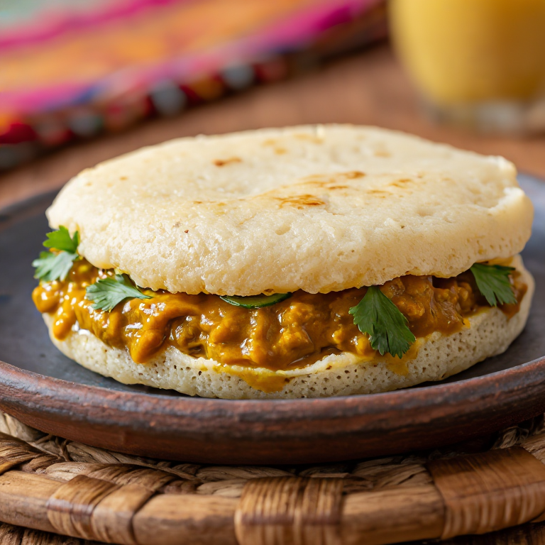 Arepa de Channa al Estilo de Scarborough