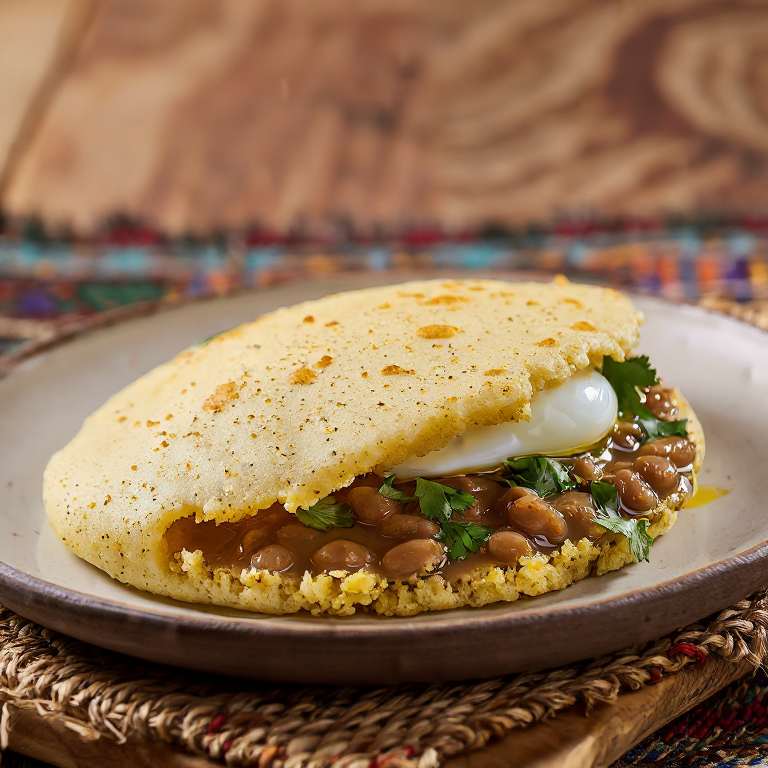 Arepa de Lablabi (Arepa Tunez de Garbanzos y Huevo Pochado)