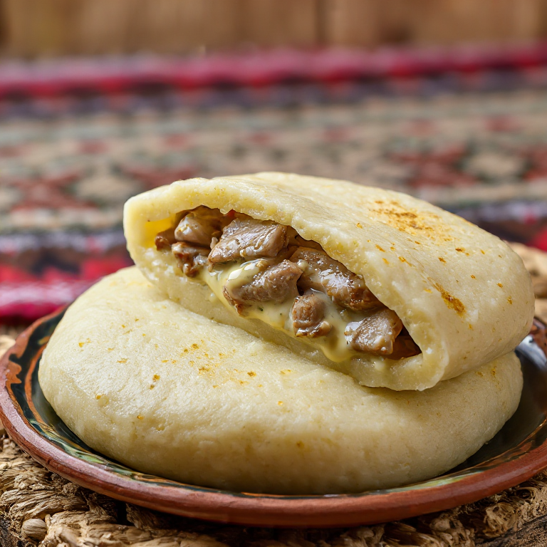Arepa Kyiv: Relleno de Pollo Kyiv con Mantequilla de Eneldo