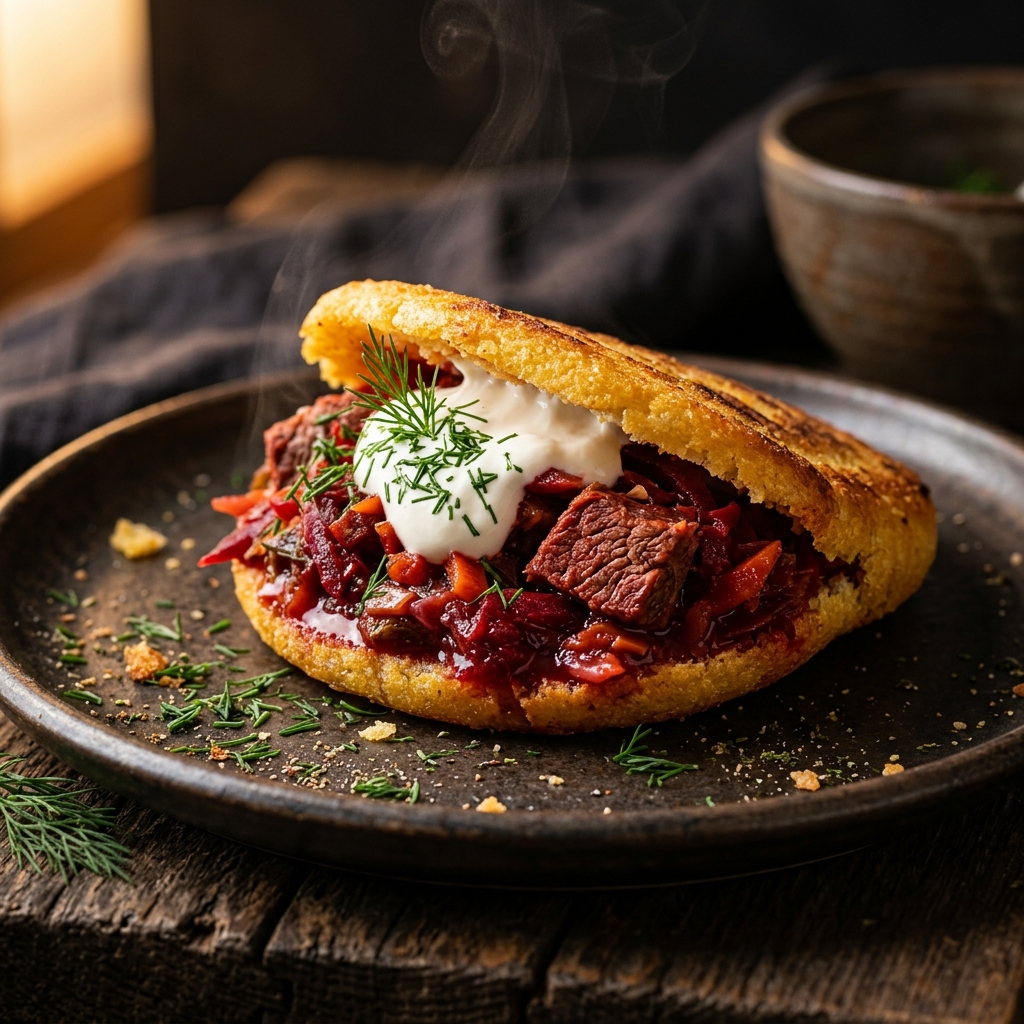Arepa Borscht Púrpura: El Alma de las Tierras de Kiev