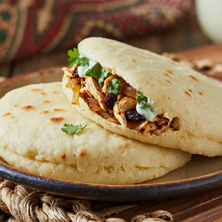 Arepa de Pollo Machboos (Estilo Emiratí)