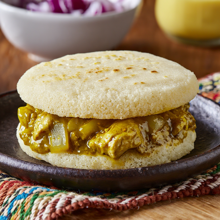 Arepa de Pollo Balti al Estilo de Birmingham