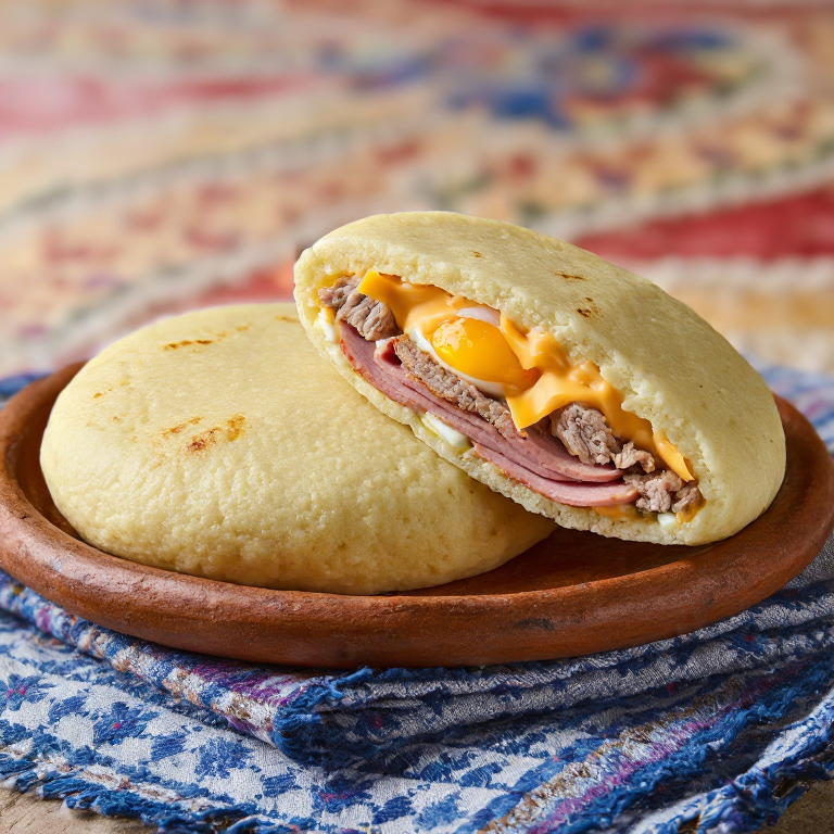 Arepa Jersey: Pork Roll y Queso con Huevo