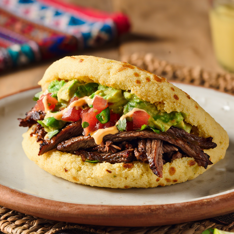 Arepa de Carne Asada Sonorense