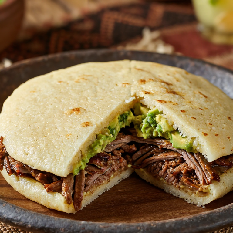 Arepa de Carne Asada al Estilo Ceres