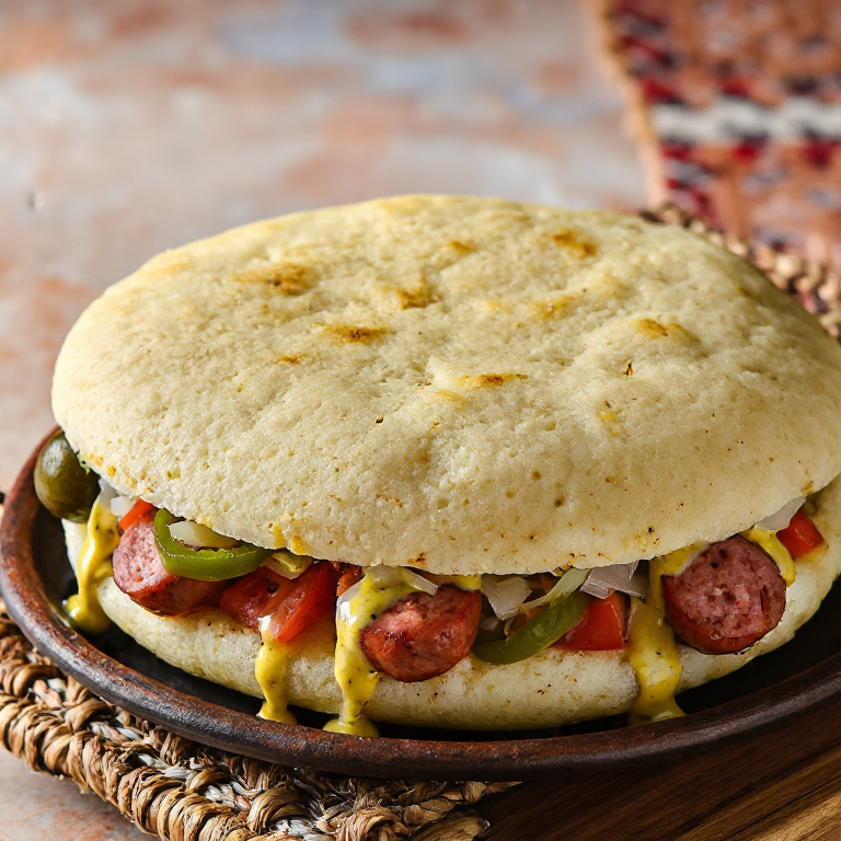 Arepa Estilo Hot Dog de Chicago