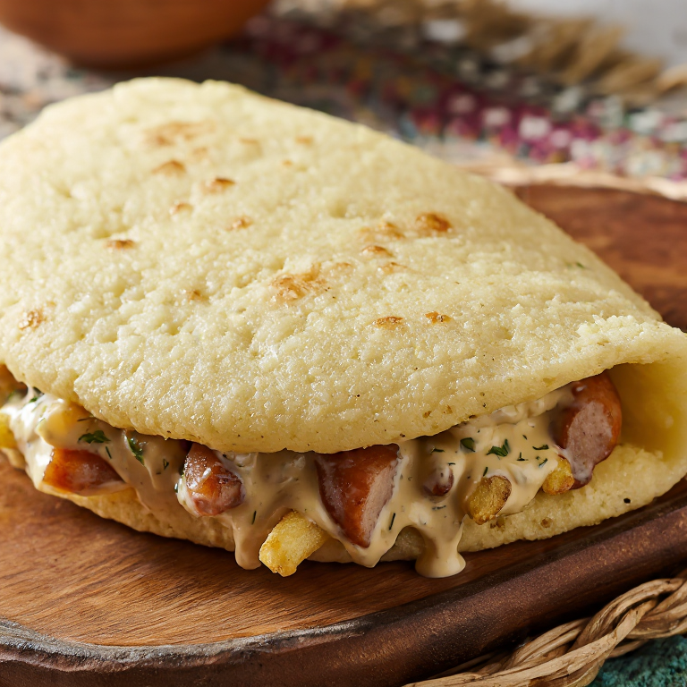 Arepa Estilo Polish Boy de Cleveland