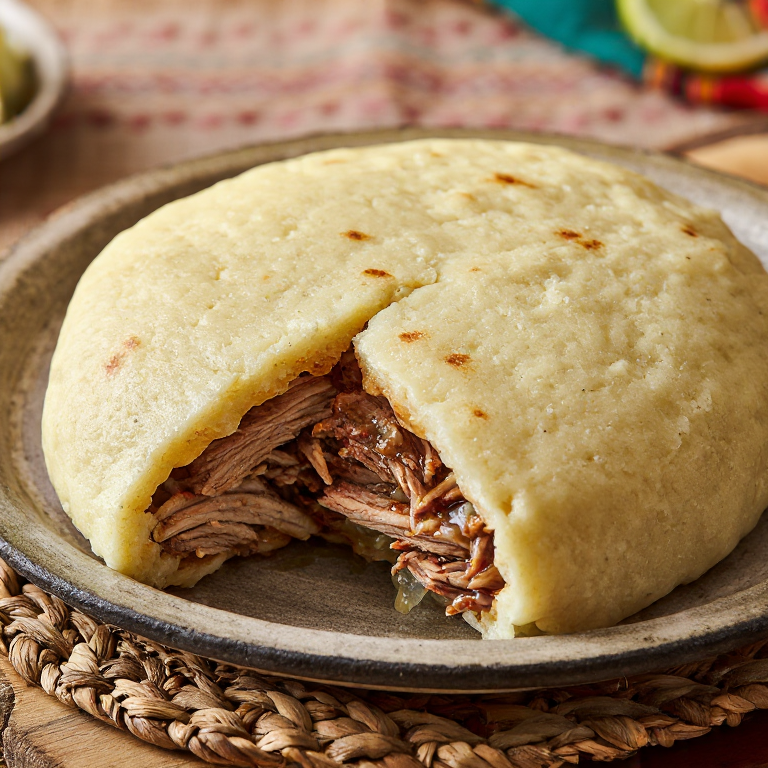 Arepa de Cerdo Desmenuzado al Estilo Tennessee