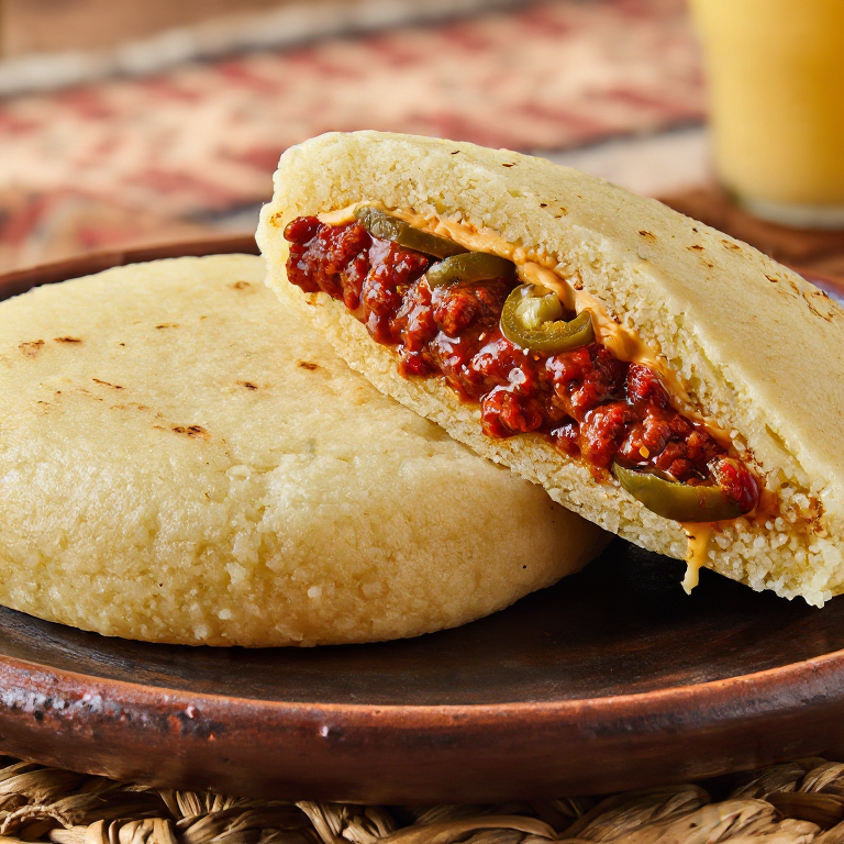 Arepa estilo Chili Burger de Downey