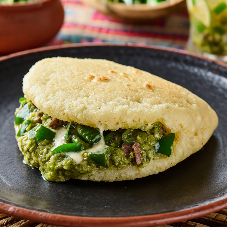 Arepa de Chili Verde de Colorado
