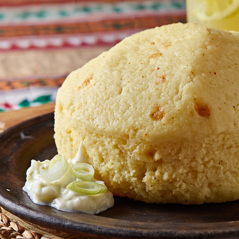 Arepa de Maíz con Tocino (Nebraska Corn Chowder Arepa)