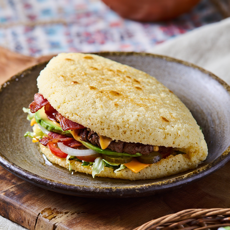 Arepa Burger estilo California