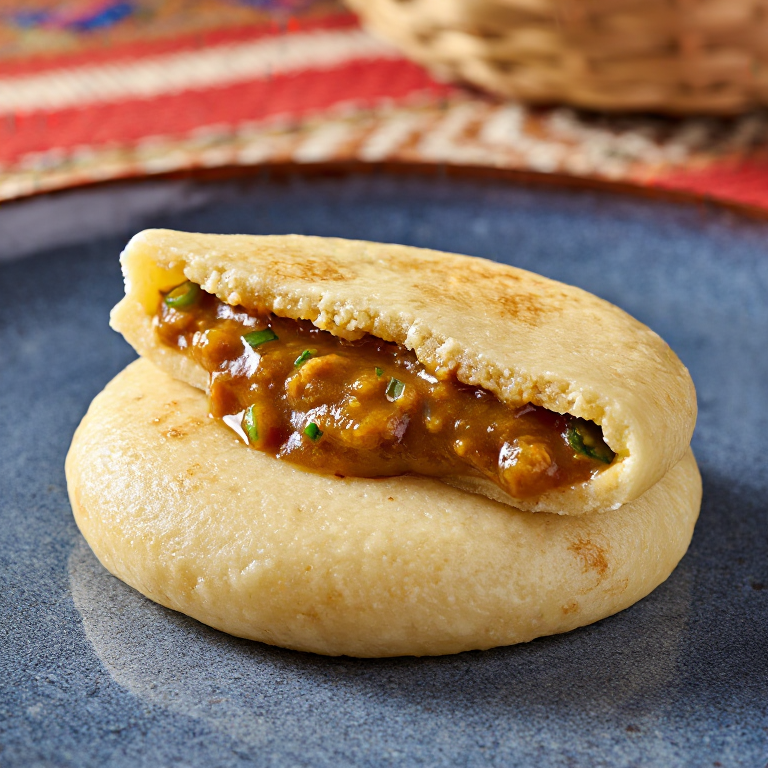 Arepa de Gumbo de Pollo y Salchicha