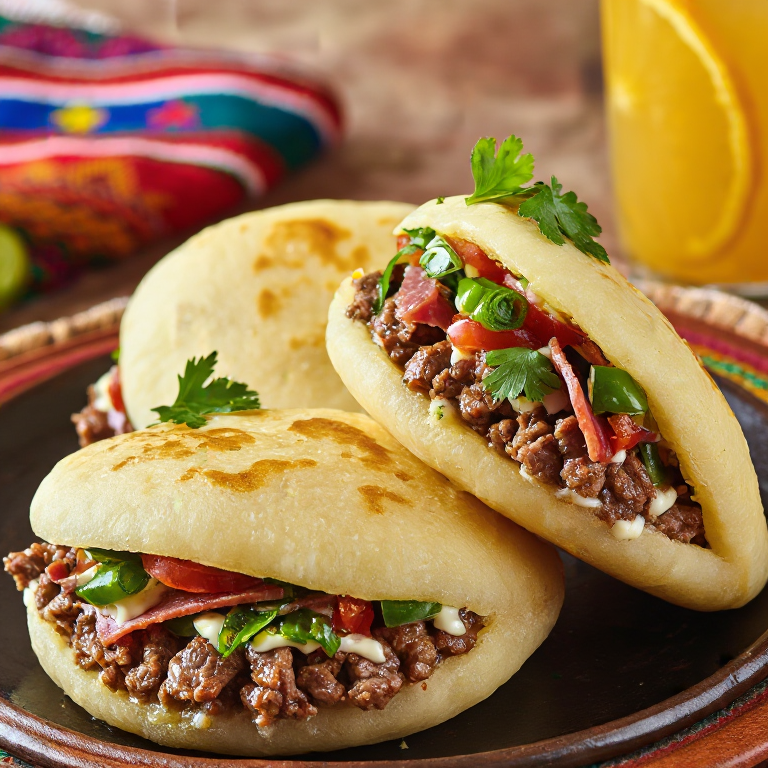 Arepa Chivito Uruguayo