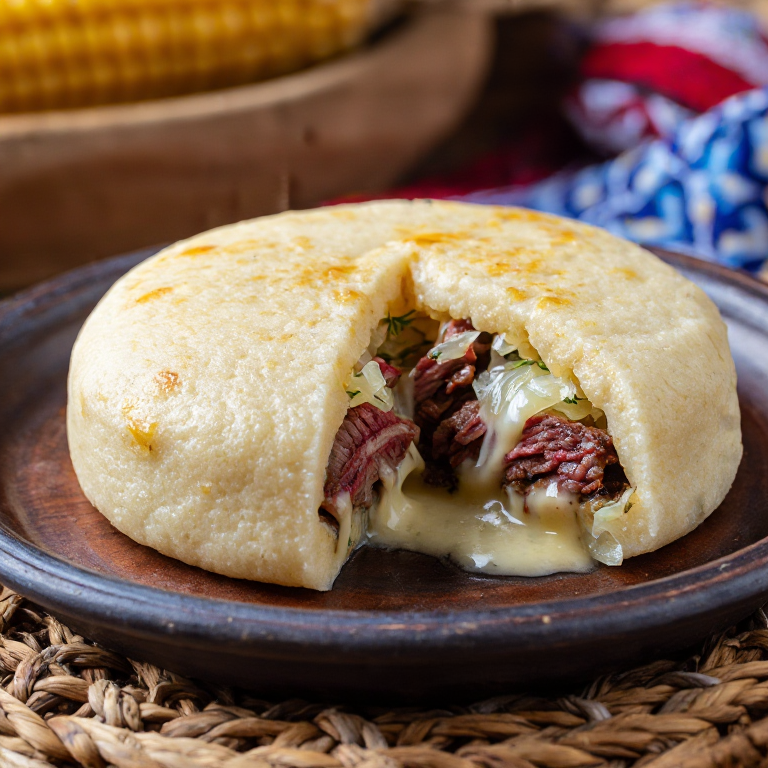 Arepa Reuben: Un clásico neoyorquino en maíz