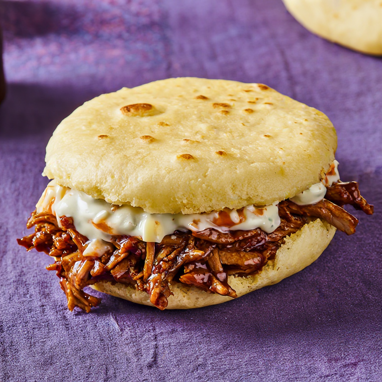 Arepa de Cerdo Estilo Parsippany (BBQ Pulled Pork Arepa)