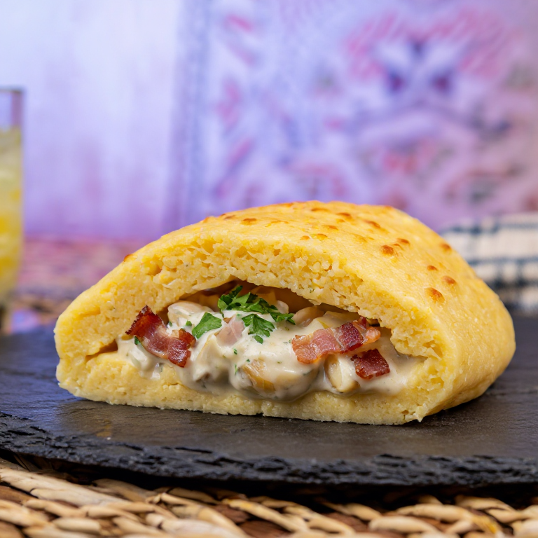 Arepa de Clam Chowder New England