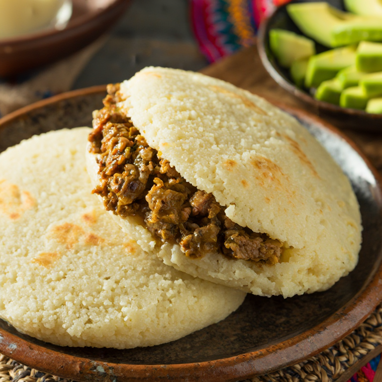 Arepa de Pernil estilo Perth Amboy